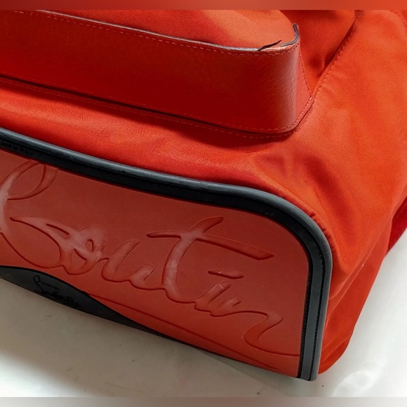 Authentic Christian Louboutin BackPack Bag  Red Nylon - Picture 6 of 14